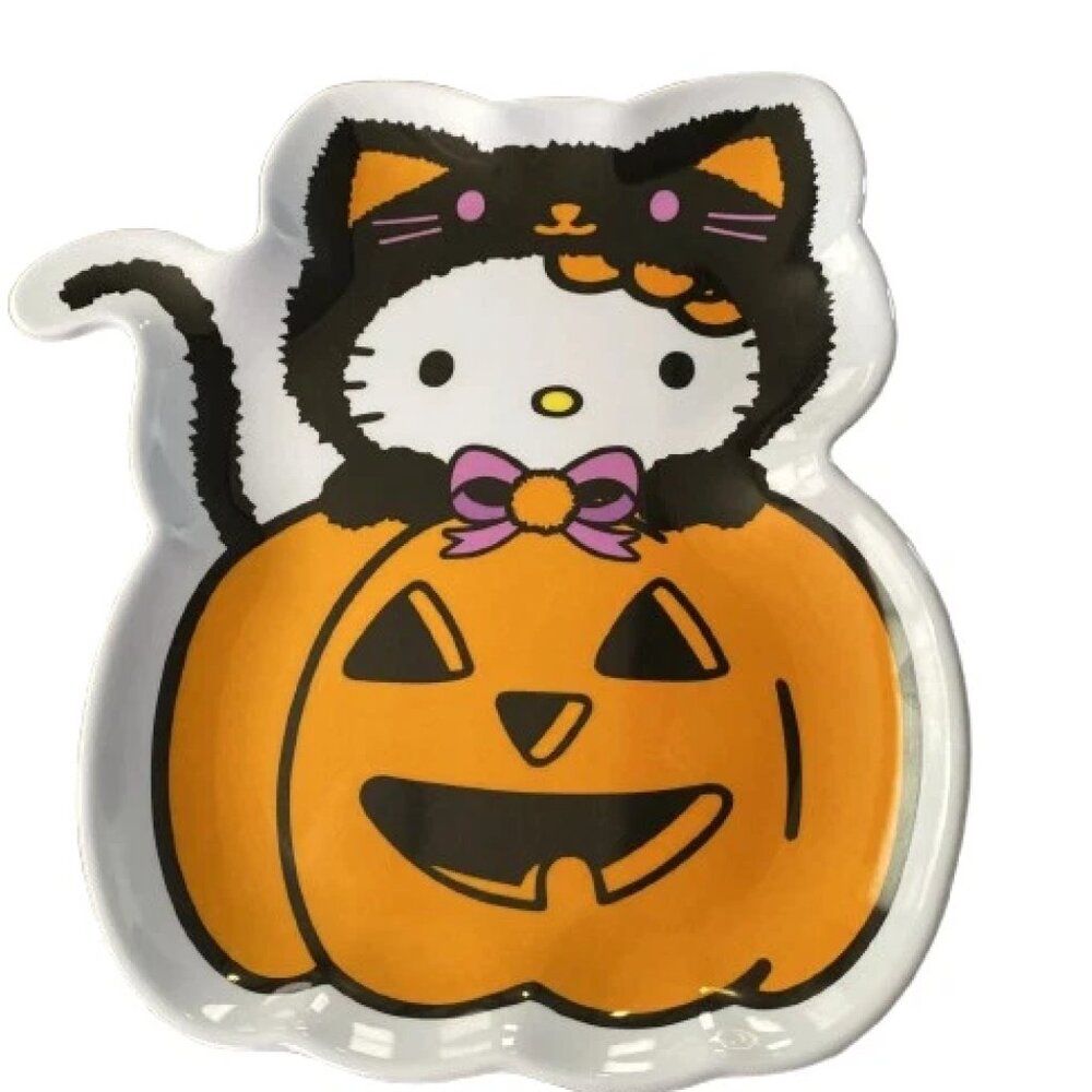 Hello Kitty - Pumpkin Cat Costume Melamine Platter- Treat Tray🎃😻